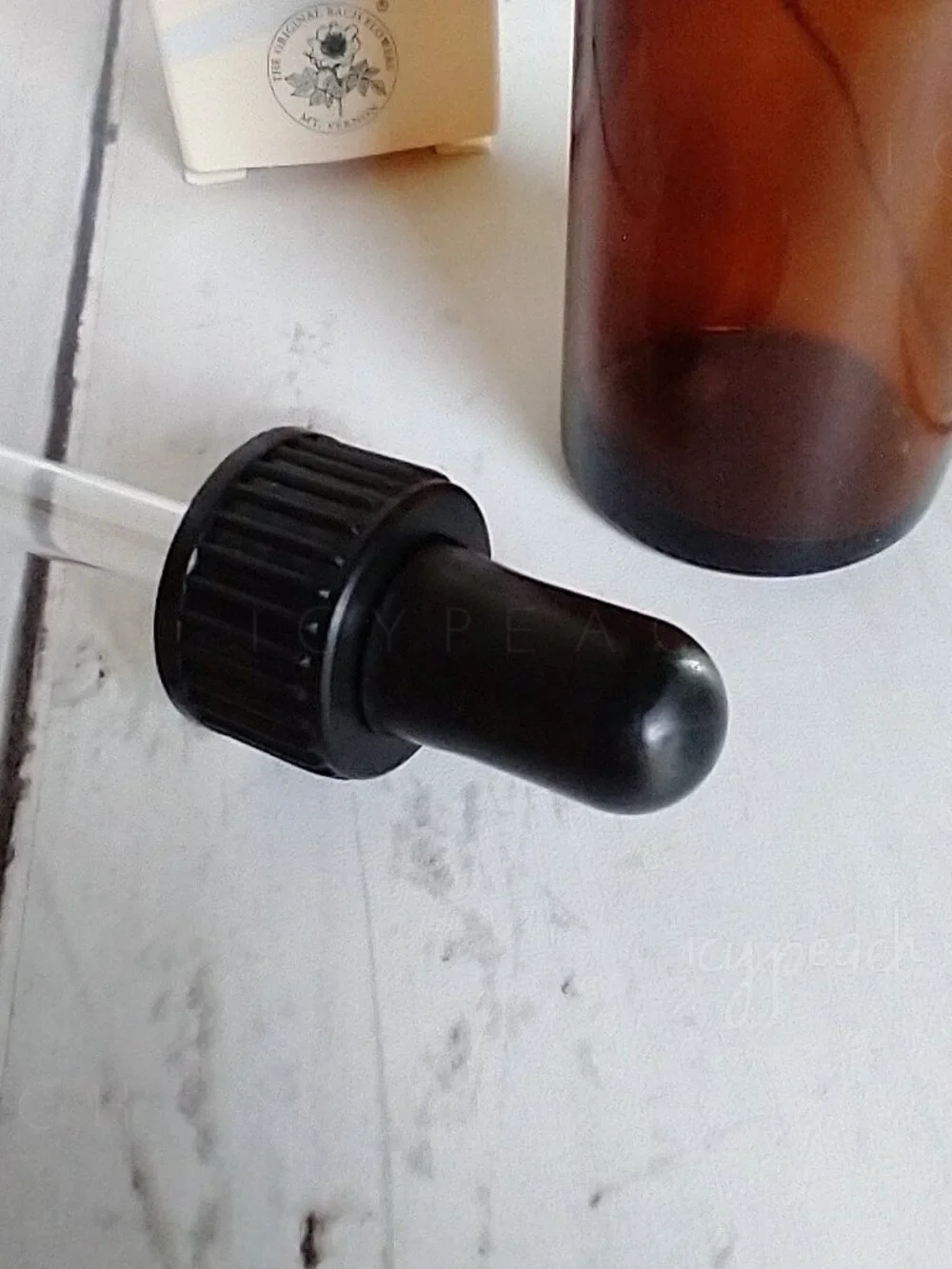Bach Flowers Empty Mixing Bottle NIB 30ml Amber Glass Bottle with Dropper Cap
